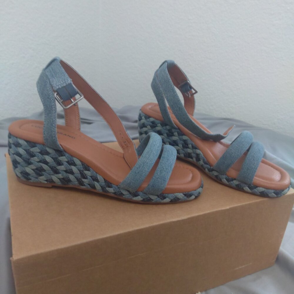 Denim Wedge Sandal - Picture 3 of 3